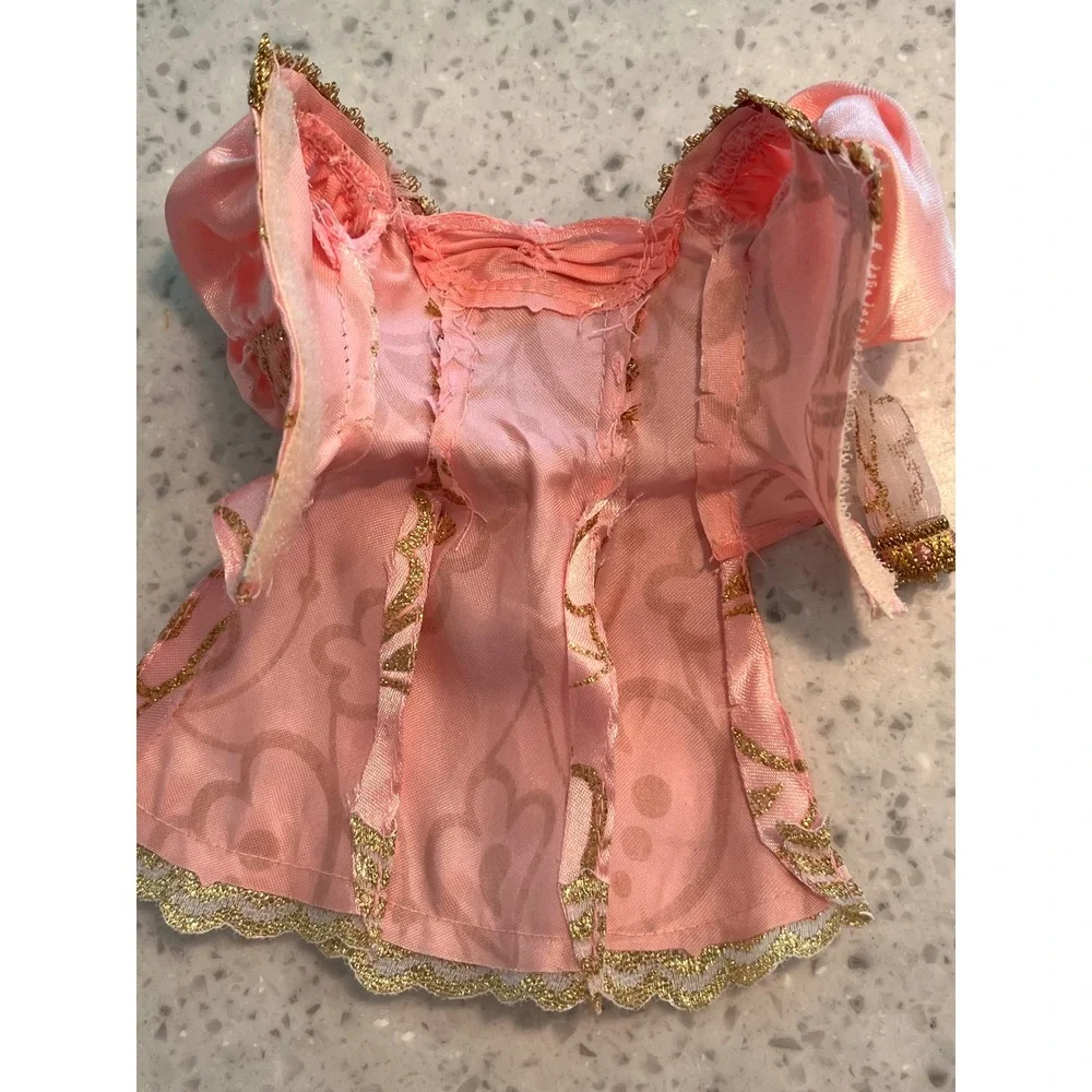 1997 Rapunzel Barbie Outfit Top Only Pink‎ Gold